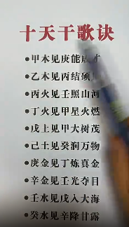 十天干歌诀