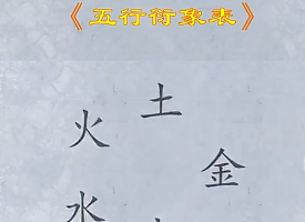 五行衍象表